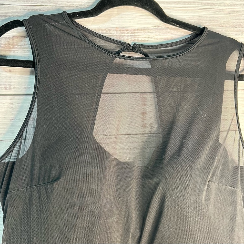 Torrid 2X D/DD Underwire Long Mesh Overlay Swim Dress With Brief - Picture 3 of 11